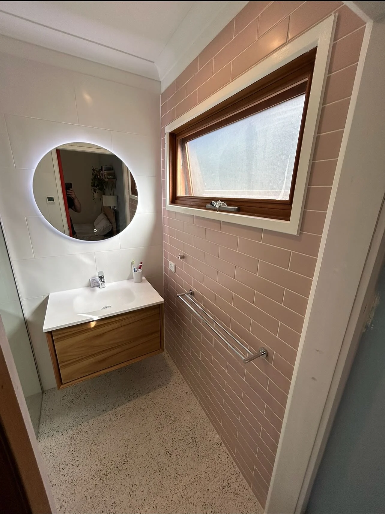 A finished C & C Build Co bathroom renovation detail